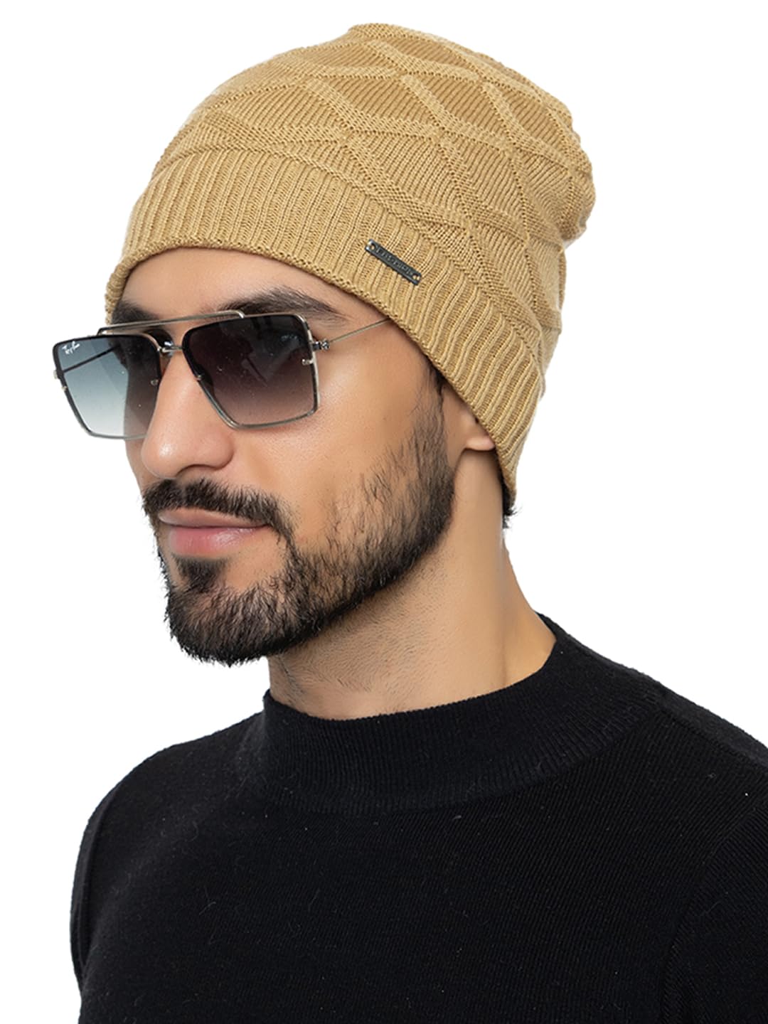 AMOLDO Unisex Warm and Soft Winter Woolen Skull Beanie Cap with Fur Lining (Box Design) AMOLDO Unisex Warm and Soft Winter Woolen Skull Beanie Cap with Fur Lining (Box Design)