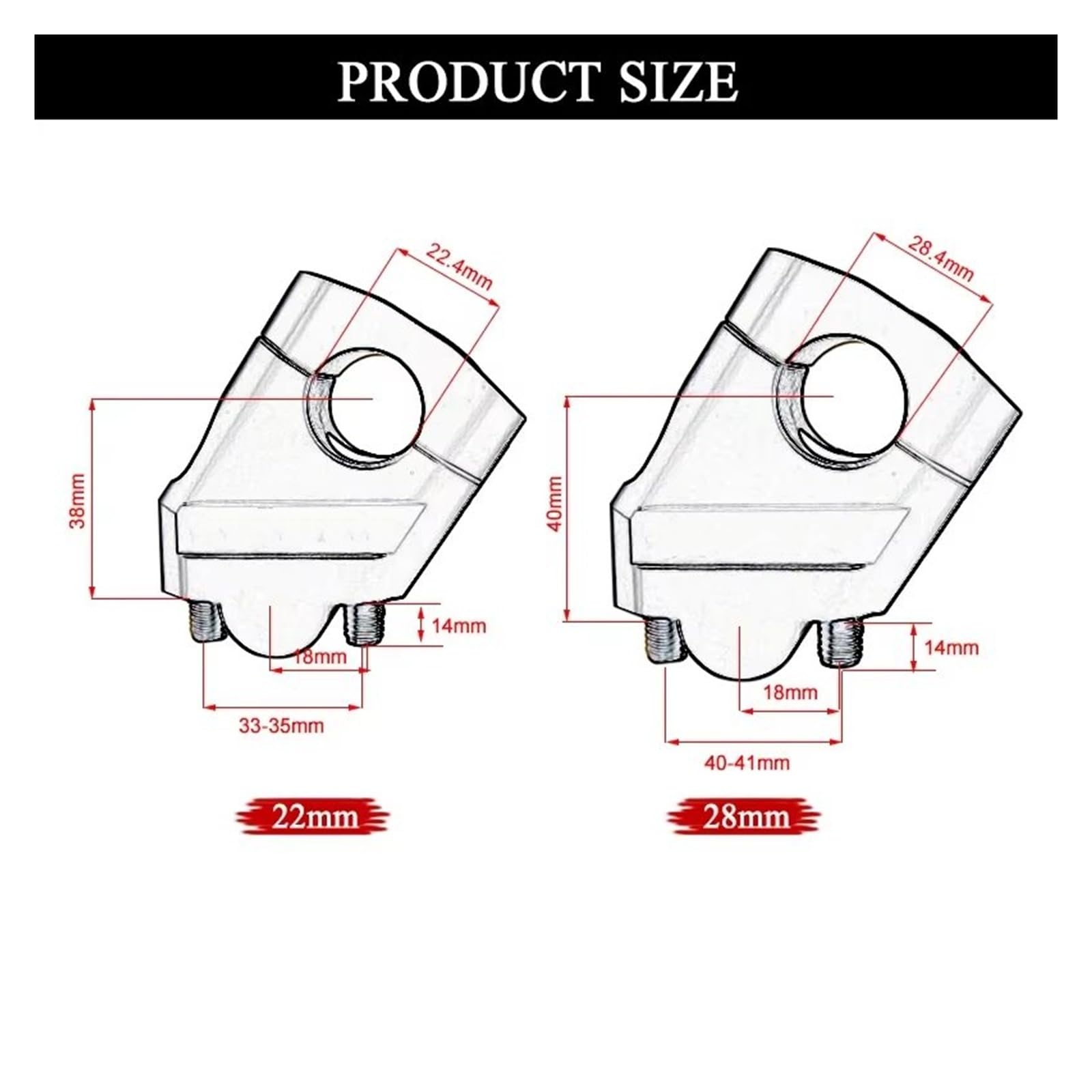 Rialzo Manubrio Moto per Suzuki per V-Strom per 800DE per Vstrom per 800 DE per V Strom per 800DE 2023 2024 Morsetto per Manubrio Motocicletta(Black)