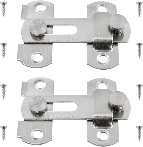 Cerradura de acero inoxidable 304 para puerta abatible, cerradura de seguridad para puerta corrediza, cerraduras de granero para jardines, baños,