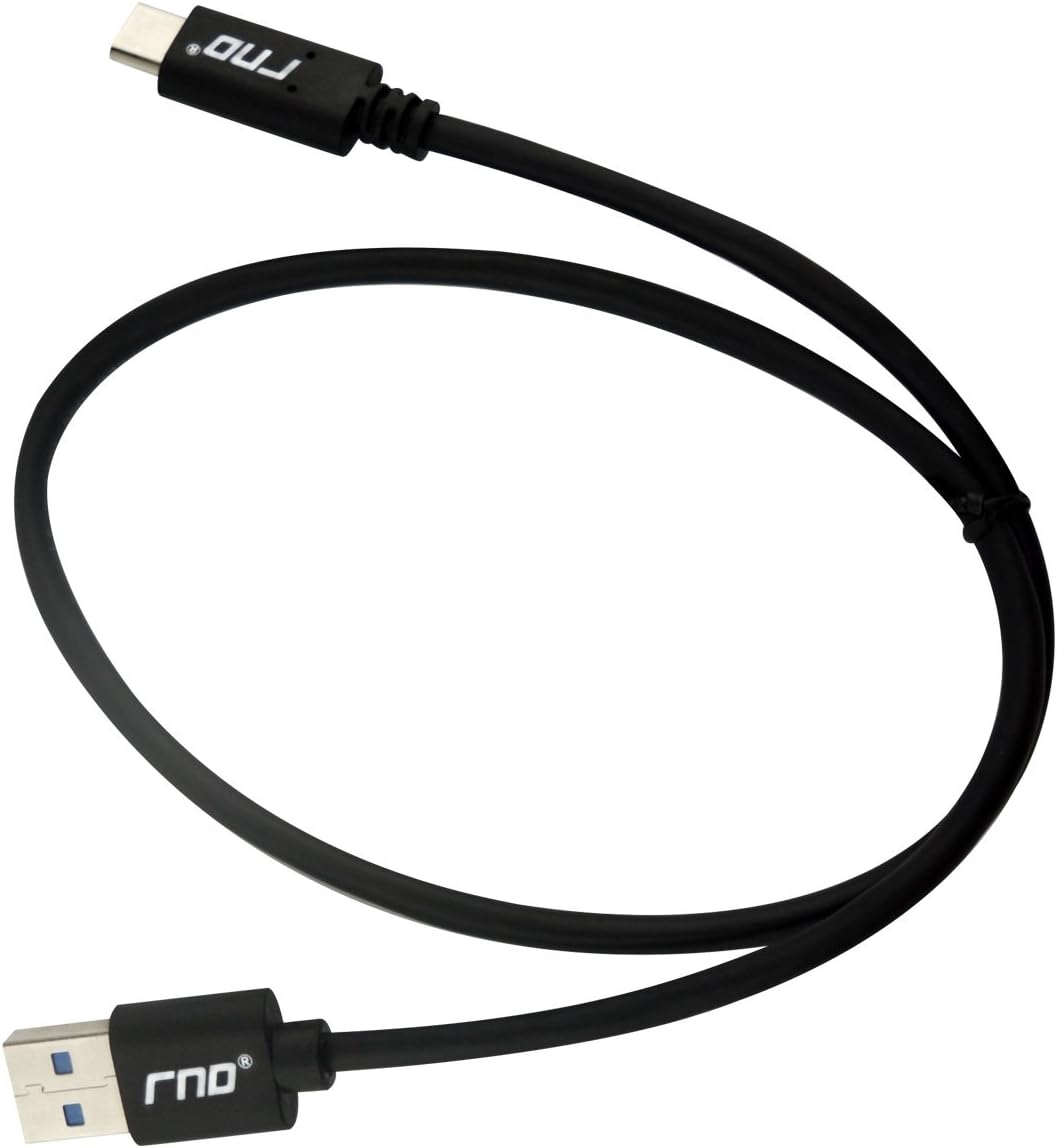 RNDs USB-C to USB-A (3.0) Short Fast Charger 1.5ft Cable (4-Pack) with 56k Ohm Pull-up Resistor for: Pixel, HTC, LG, Samsung Galaxy (S9, S9 Plus, S8, S8 Plus, Note (8, 9)), All Type C Devices (Black)