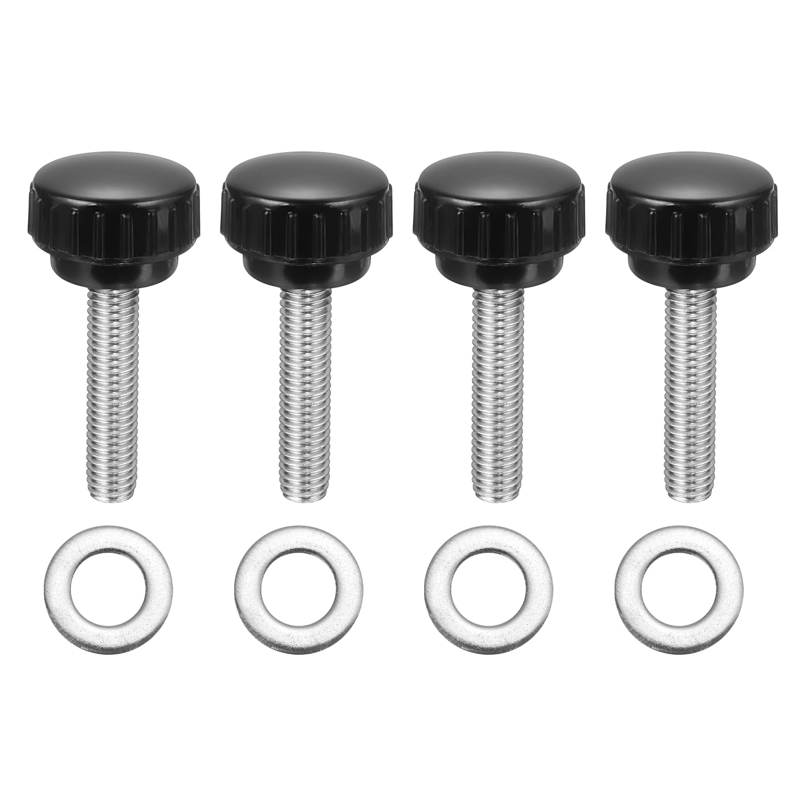 sourcing map 4Pcs Knurled Clamping Knobs,M8x35mm Male Thread Thumb Screws — image 1