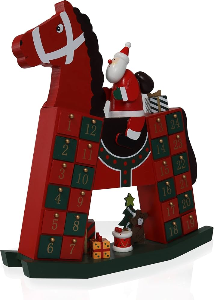 amazon-com-santa-claus-on-a-rocking-horse-advent-calendar-fillable-advent-calendar-with-24-drawers-perfect-for-christmas-countdown-beautiful-holiday-home-decor-for-holiday-cheer-home-kitchen