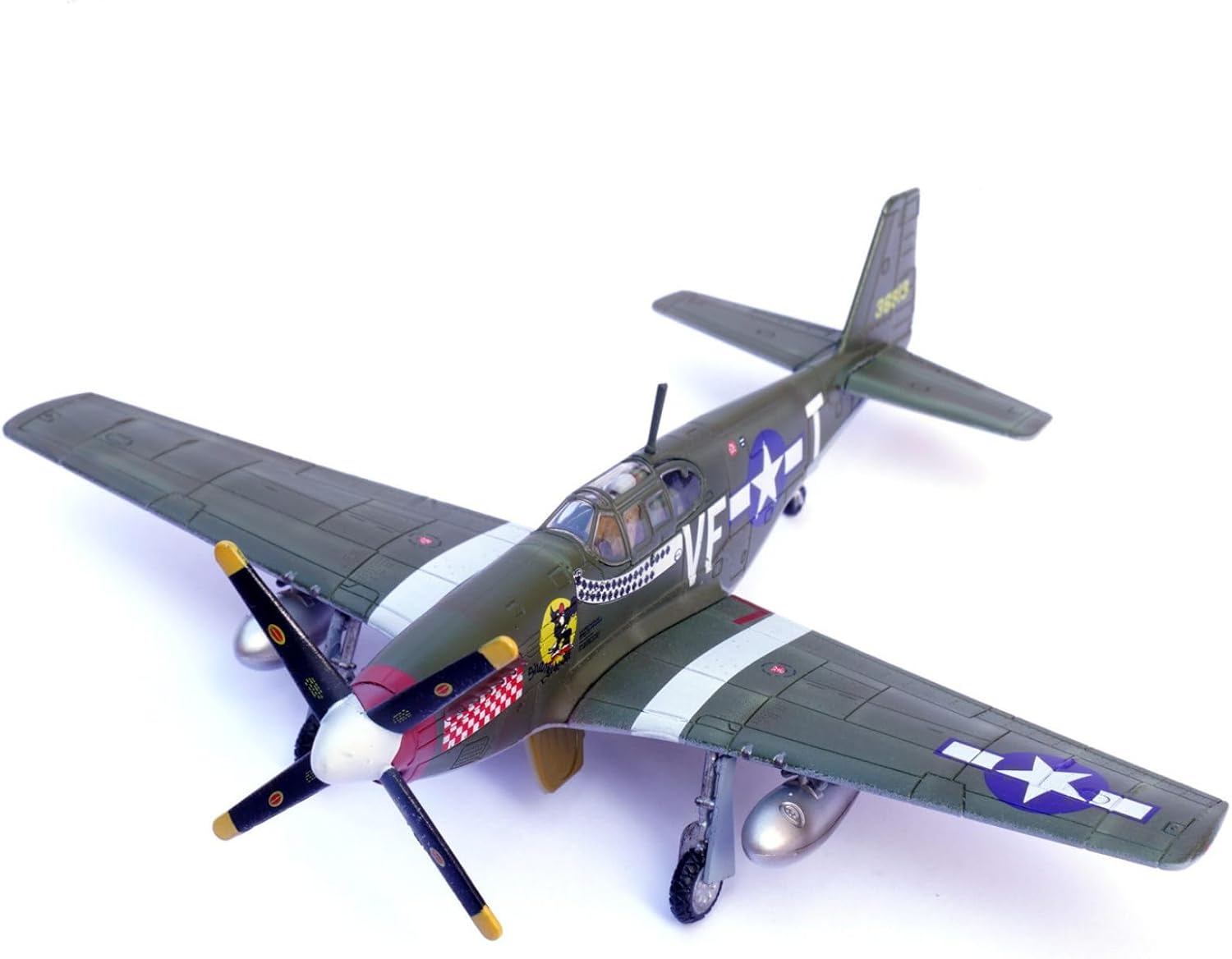 Alloy WWII USAAF P-51B Mustang Fighter 4th FG 336th FS Don Gentile Shangri-La Aircraft Model 1:72 Toy Simulation Science Exhibition Model US