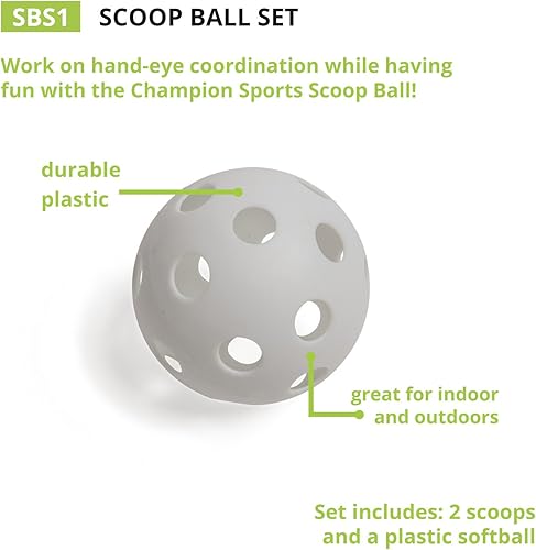 Miniatura 5 de Champion Sports Scoop Ball Game Classic Kids Outdoor Party Gear for Lawn, Camping & Beach