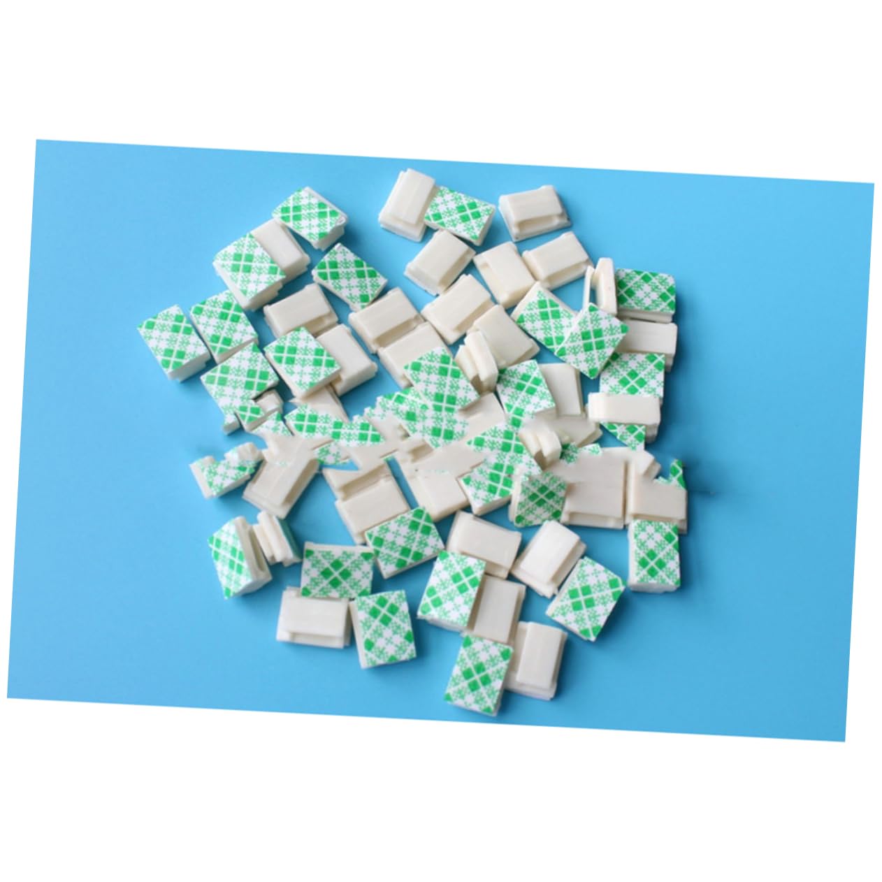 Veemoon 60 Pcs Clamp Small Light Line Flat Fixing Buckle Chainsaw Miniature Puzzle Lamp Electric Cord Organizers Wire Cord Organizer Wire Organizers for Cords Fixed Buckle White Cable