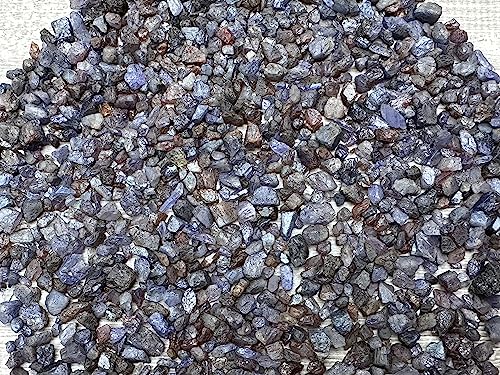 Image of GAF TREASURES 2 oz Lot Natural Semi Tumbled Gemstone Chips, Crushed Mini Crystals, Undrilled Crystal Chips (Sapphire)