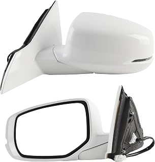 Dasbecan Driver Side Mirror Compatible with Honda Accord 2013-2017 6pin | Power Glass Heated with Turn Signal Light Left Door Rear View Replaces# HO1320275, 76250T2GA11ZA White