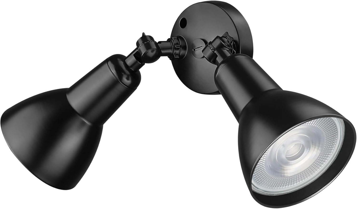 ML Lighting 2-Light Security Flood Lights Powder Coated Black