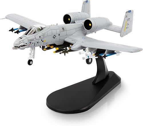 HANGHANG 1/100 A-10 Thunderbolt II Warthog Avión de ataque (versión pintada) Metal Fighter Modelo militar Modelo de avión fundido a presión para