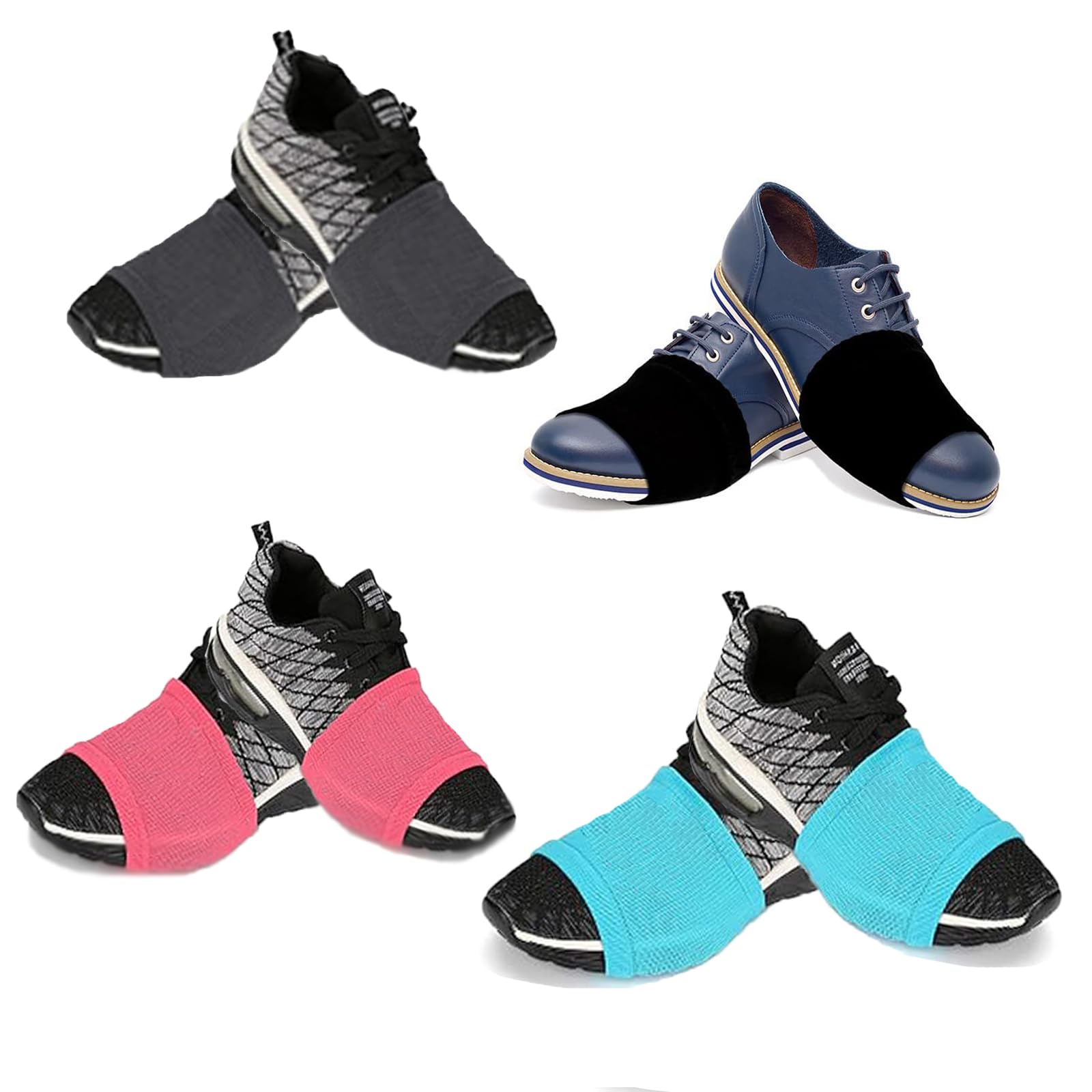 4 Pairs Dance Shoe Socks Over Sneakers,for Shoes on Smooth Floors, Ballet Dancers Turning Socks, Dance Shoe Cover