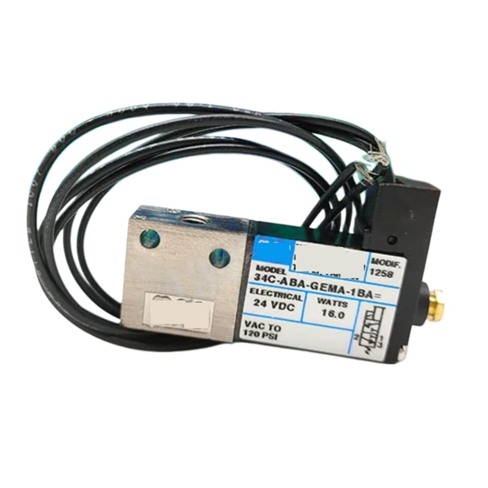 Vanne électromagnétique 34C-ABA-GEMA-1BA Mod:1258 pour circuit pneumatique