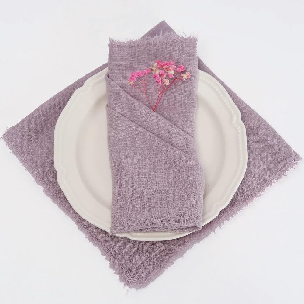 Servilletas de gasa de algodón para celebraciones familiares y cenas elegantes de compromiso