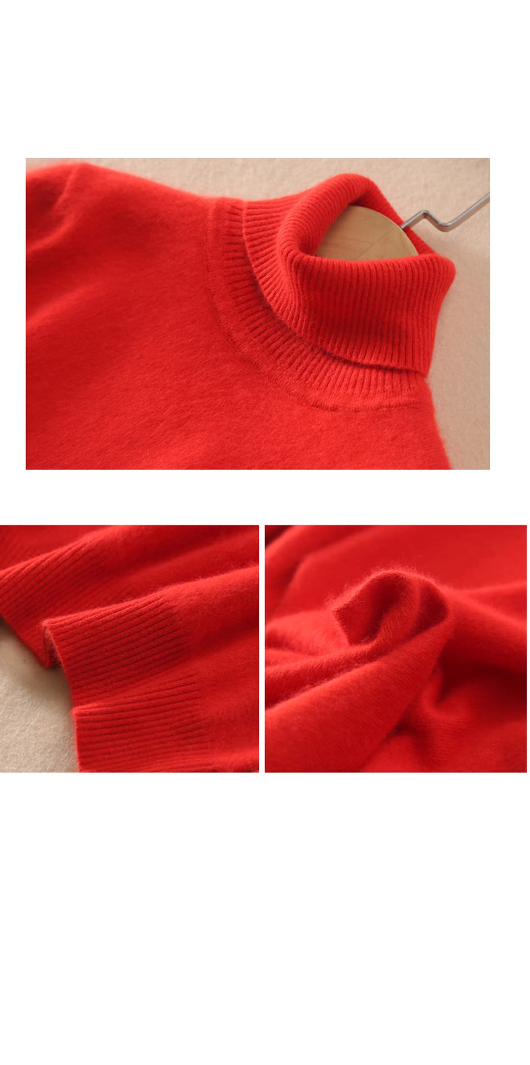 Disimlarl Pull à col roulé doux pour femme - En cachemire - Pour l'automne