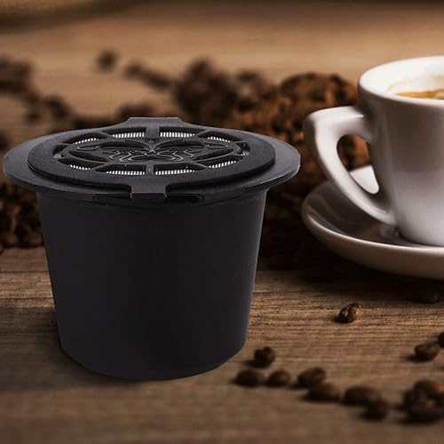 Miniatura 4 de 3 cápsulas reutilizables para el hogar, cápsulas de café para el hogar, cápsulas recargables aptas para Nespresso (negro)