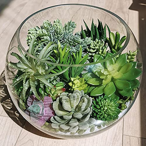 Winlyn 22 Pcs Bulk Artificial Succulents Plants Unpotted Small Aloe Hanging String Of Pearls Cactus Green Fake Succulents For Succulent Garden Arrangement Centerpiece Wall Indoor Outdoor Home Decor #TOP1