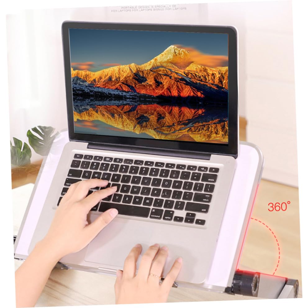 Soporte portátil ajustable para laptop OSALADI en aluminio blanco miniatura 7