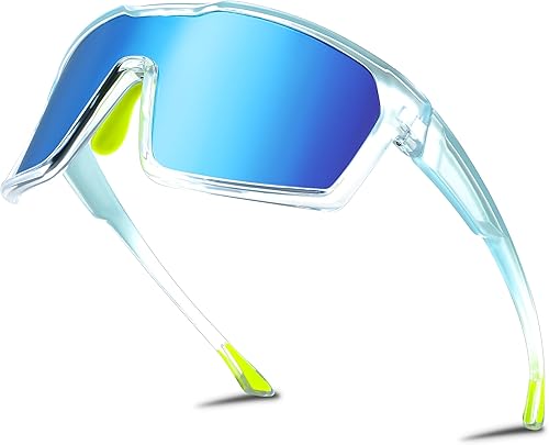 FEISEDY Gafas de sol deportivas para hombre y mujer, béisbol ciclismo espejado, senderismo correr, protección UV400 B0034