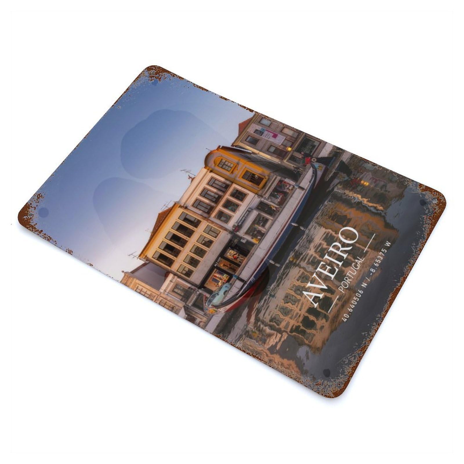 AVEIRO Rustic Tin Plaque 11.8"x7.9", Ideal for Shed, Workshop And Garage Wall Decor