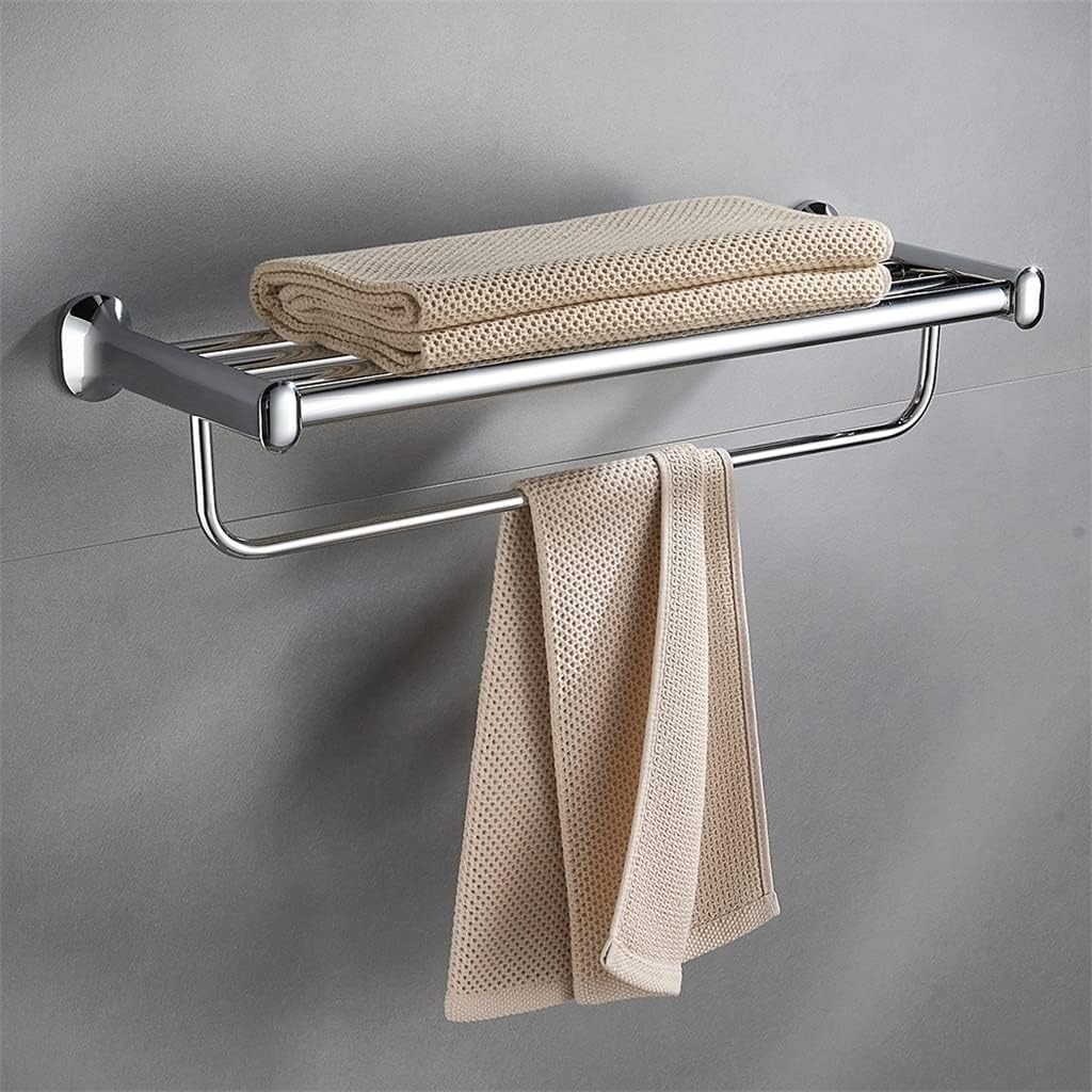 FMURY Bathroom Accessories Sets Heavy Duty Towel Rack Bar Toilet Paper Basket Hair Dryer Brush Holder Wall Hook(61x14x14cm) image 2