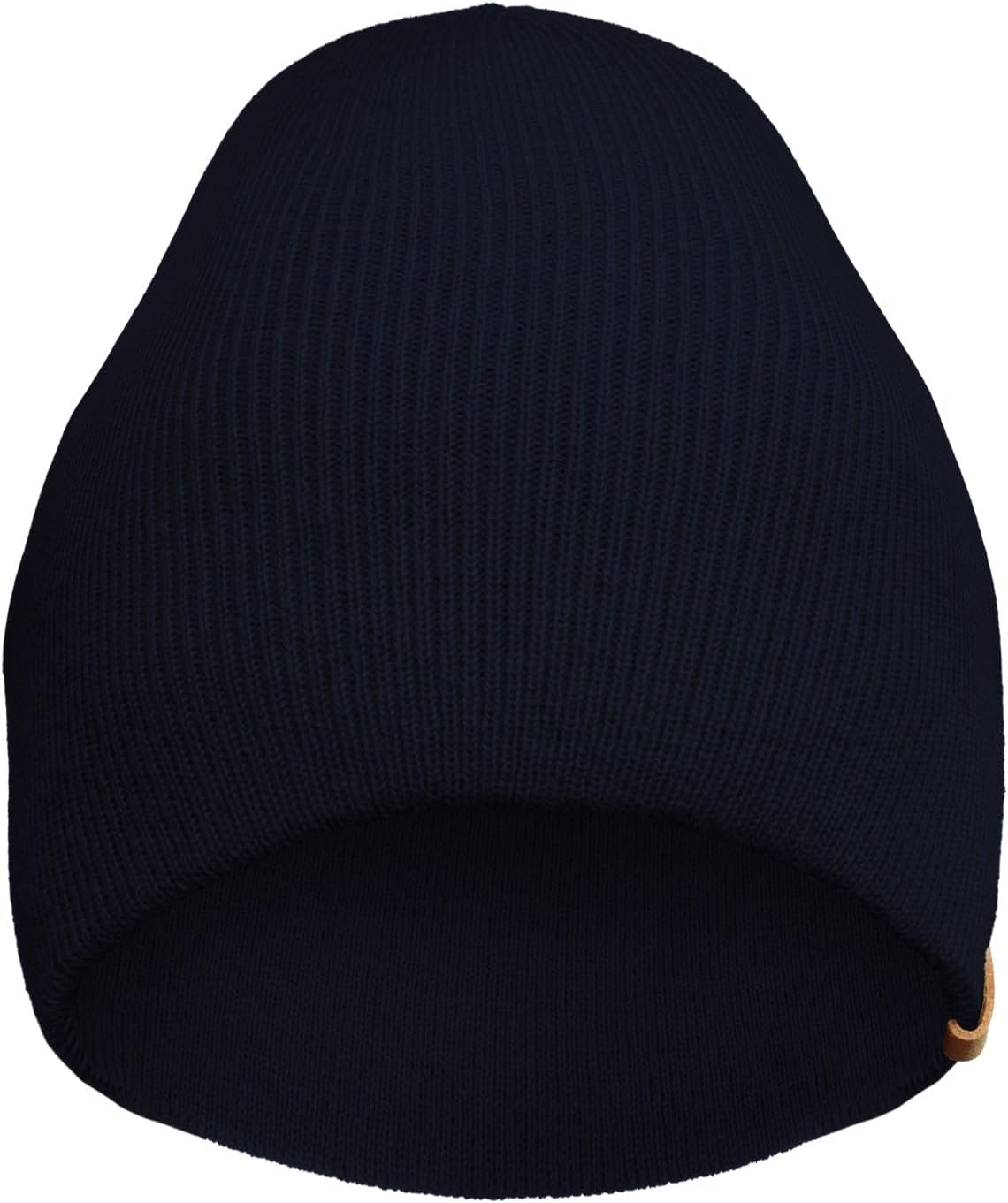 Timberland Men’s Ribbed Pull-On No Cuff Beanie - Soft Rib Knit Winter Hat, Stretch Fit, Warm Classic Look, Suede Logo Clip - Image 2