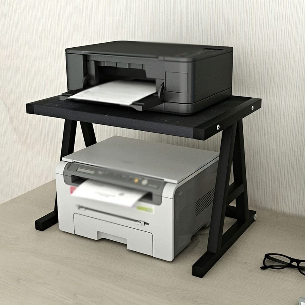 Stand di Stampa per Ufficio Metal Frame Desktop Stand Stampante 2 Multifunzione Multifunzione Scrivalo stampante for la camera da letto Office Stand di scansione della macchina for fax (bianco) Staffa