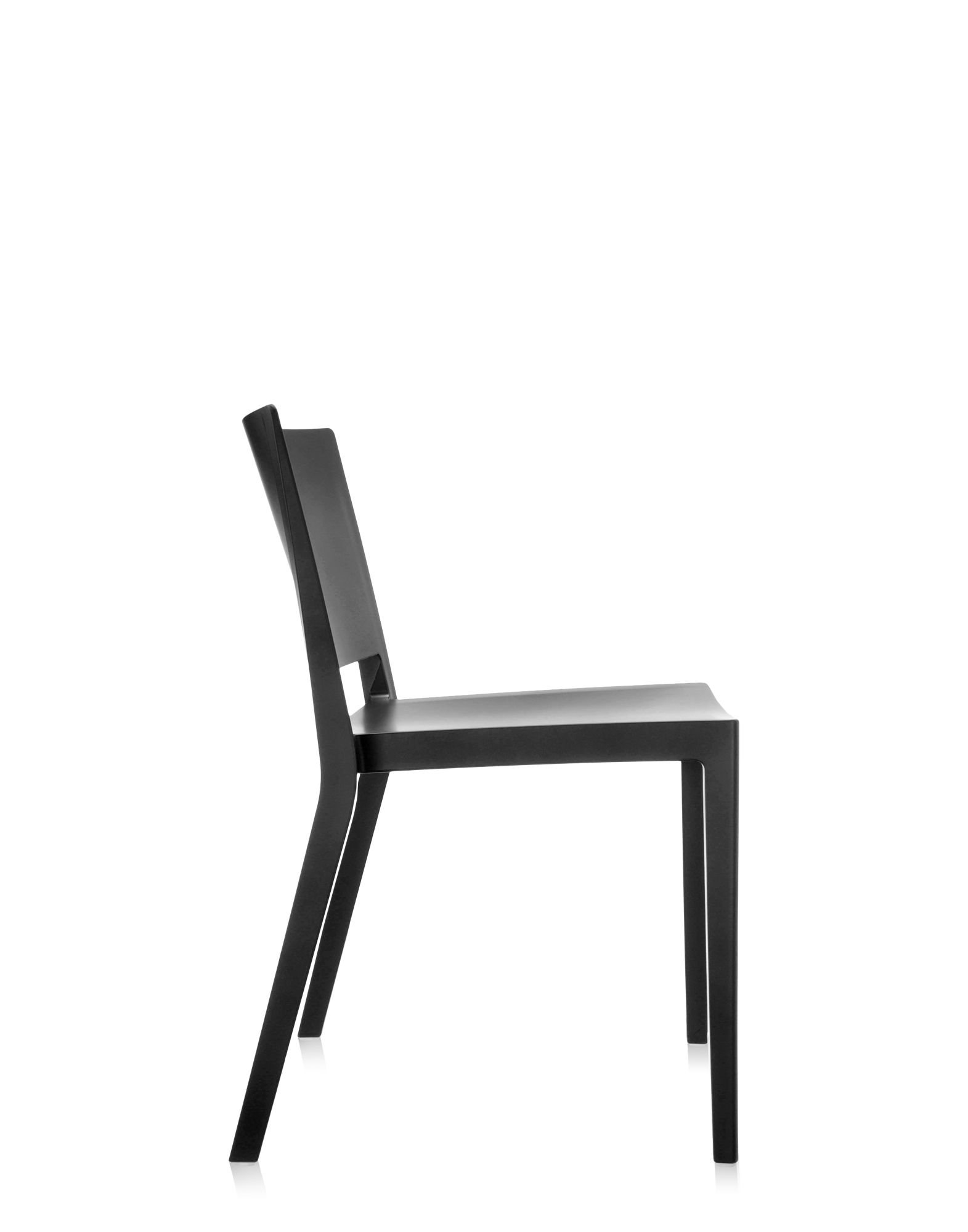 Kartell LIZZ MAT Chaise lot de 2, noir