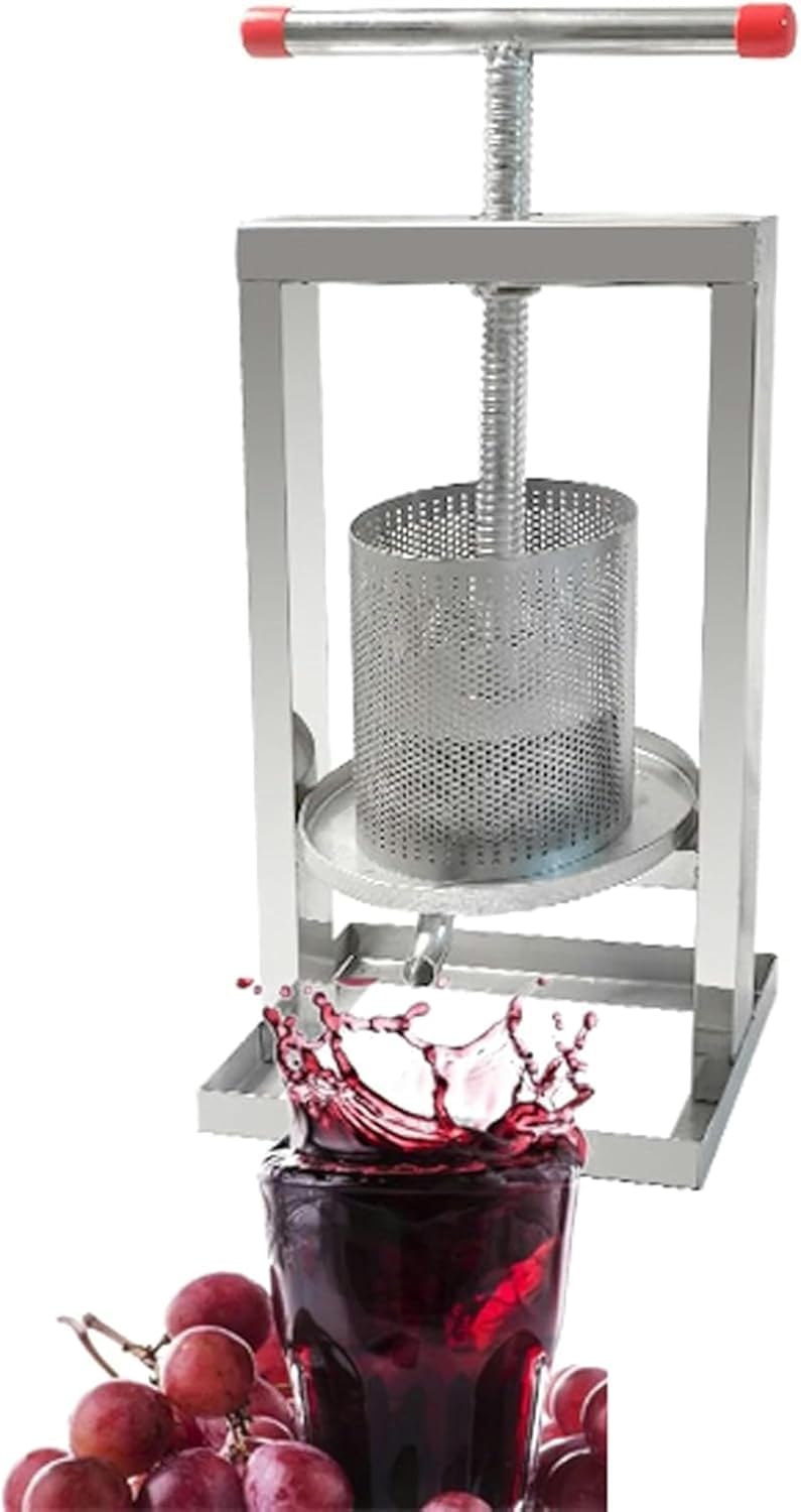 DARZYS Fruit Wine Press, Fruit Press, Fruit Press Manual Juice Making Tool Grape Berries Wine Crusher(8l)