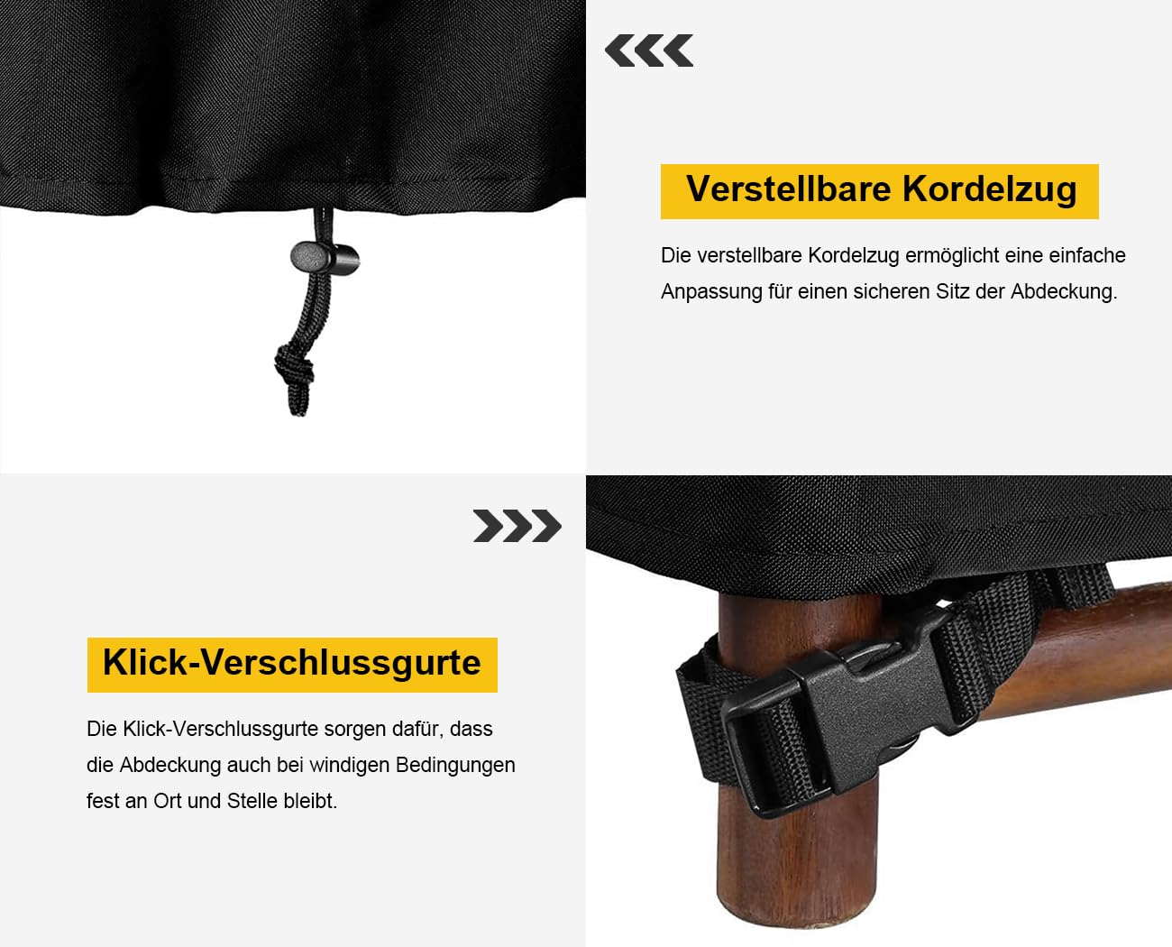 Dokon Abdeckung für Gartenmöbel Wasserdicht Gartentisch Schutzhülle mit Belüftungsöffnungen, Robustes 420D Oxford-Gewebe Winddicht Anti-UV Abdeckplane für Terrassenmöbel Sitzgruppe, Rund Ø128x71cm