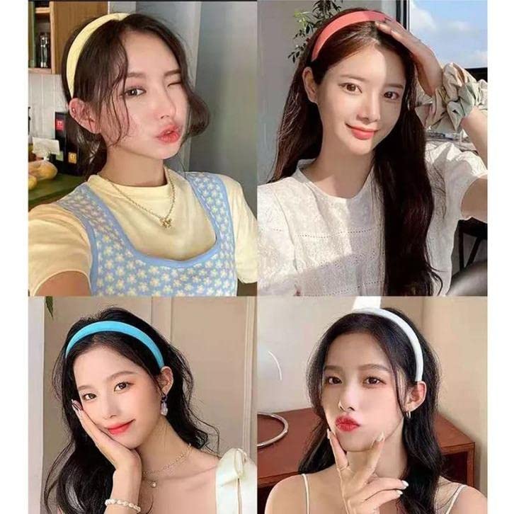 KIYAN matte candy color Hair Hoop thick soft sponge padded headband Hair Accessories set is in 12 different colours 2