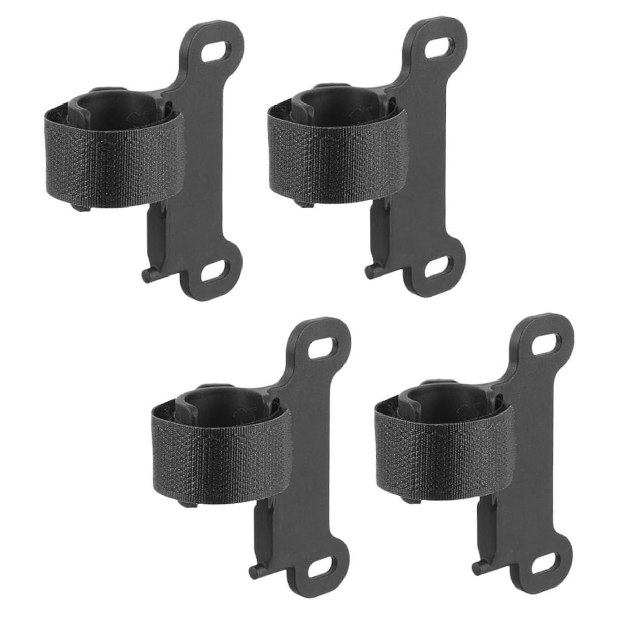Happyyami 4pcs Bike Pump Holder Pump Mounting Bracket Bike Inflator Rack Retaining Bracket for Fixed Clip Wrap Band Supplies