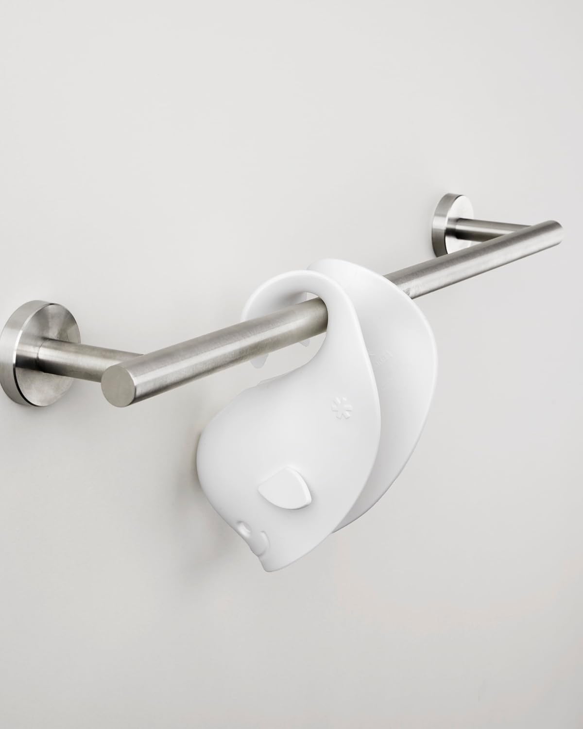 Skip Hop Baby Bath Spout Cover, Bathtub Faucet Cover with Soft Rubbery Material, Dishwasher-Safe, Easy-to-Adjust Straps and Tail Hook for Hanging, Fits Most Tub Spouts, MOBY, White
