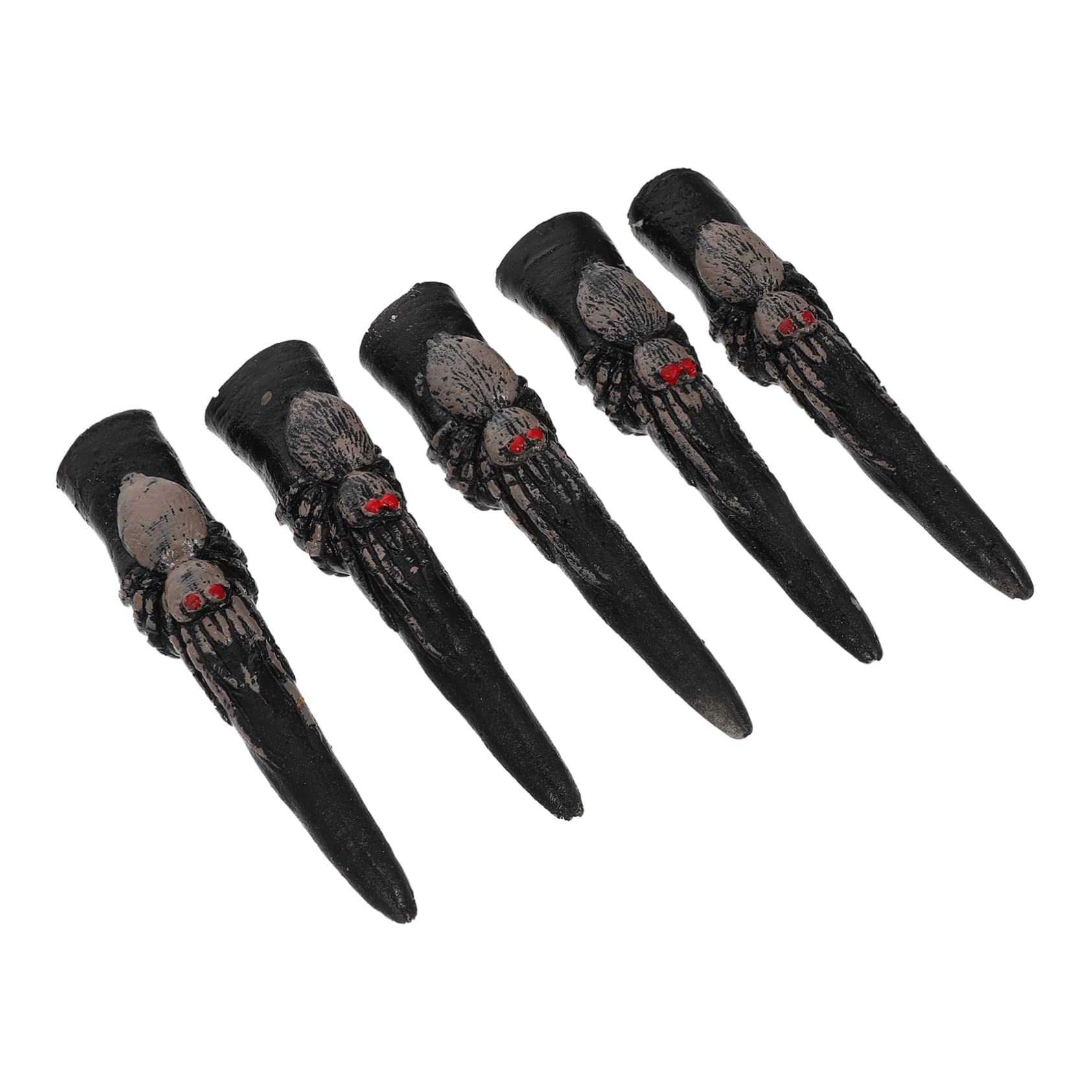 HONMEET Vampire Finger 5pcs Halloween Witch Fingers Covers Long Nail Cosplay