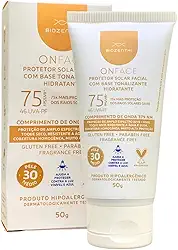Protetor Solar Facial FPS 75 Natural Vegano com base 50g