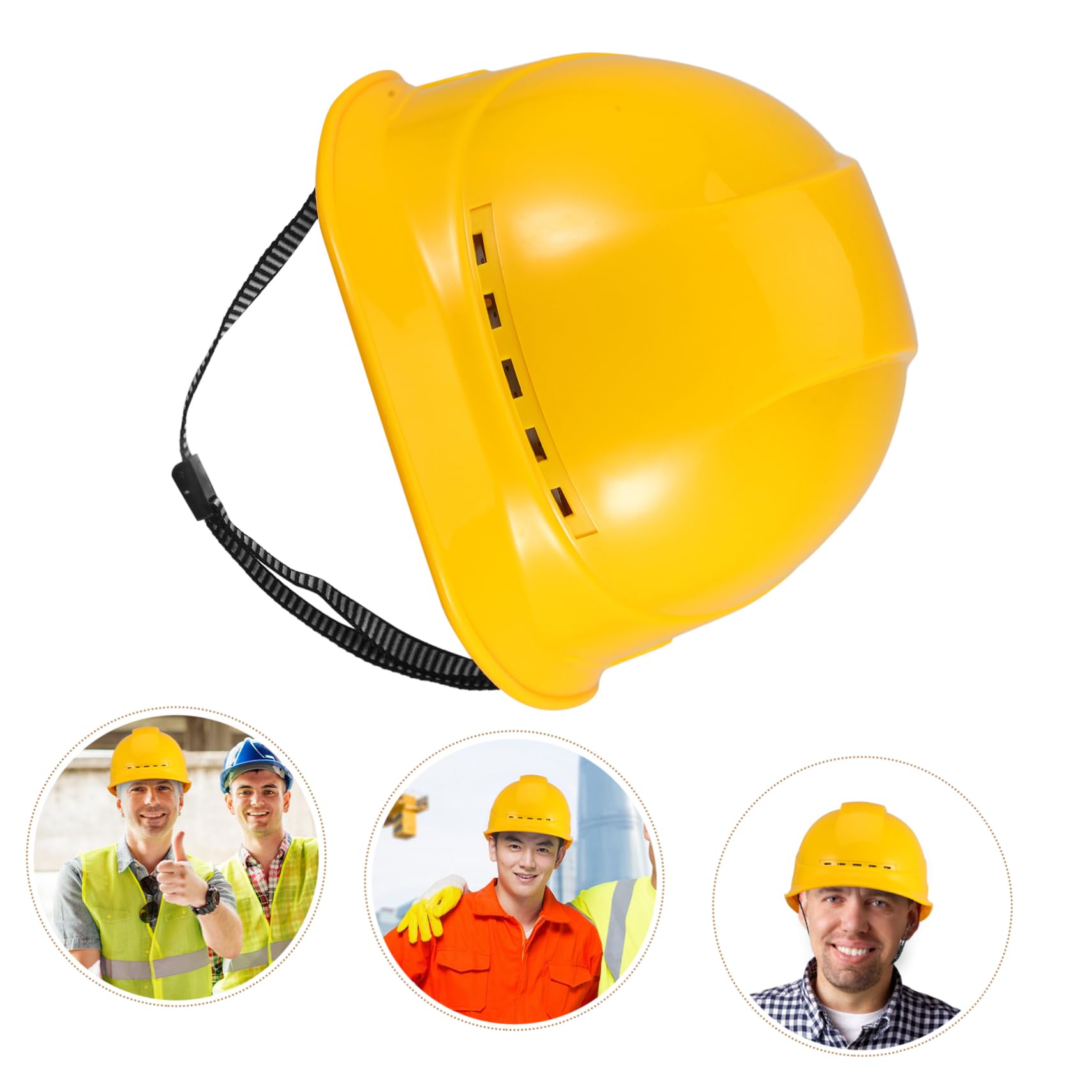 HOMSFOU Casco Visera Seguridad Tapa Sombrero Duro Obrero Respiradero Enfriamiento Equipado Protector Reflexivo Hombres Ventilado Trabajar Protección Accesorios De Construccion Abs Yellow