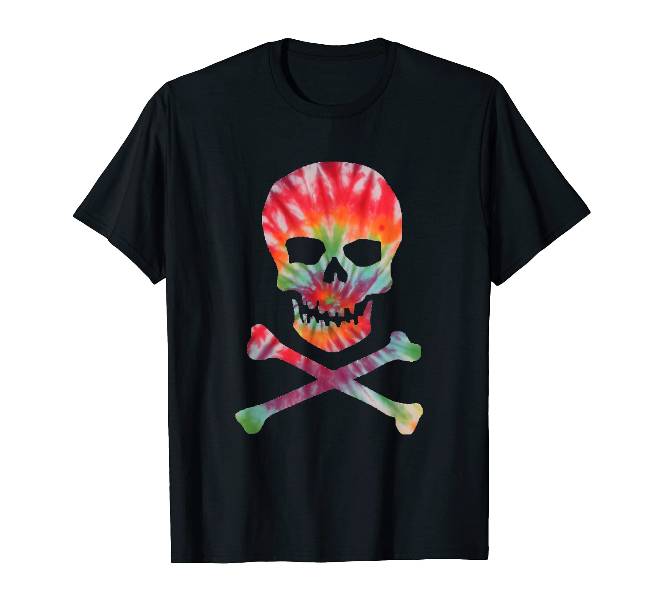 Arteez T-Shirts & TeesTie Dye Skull & Crossbones Hippie 70's Retro Vibe
