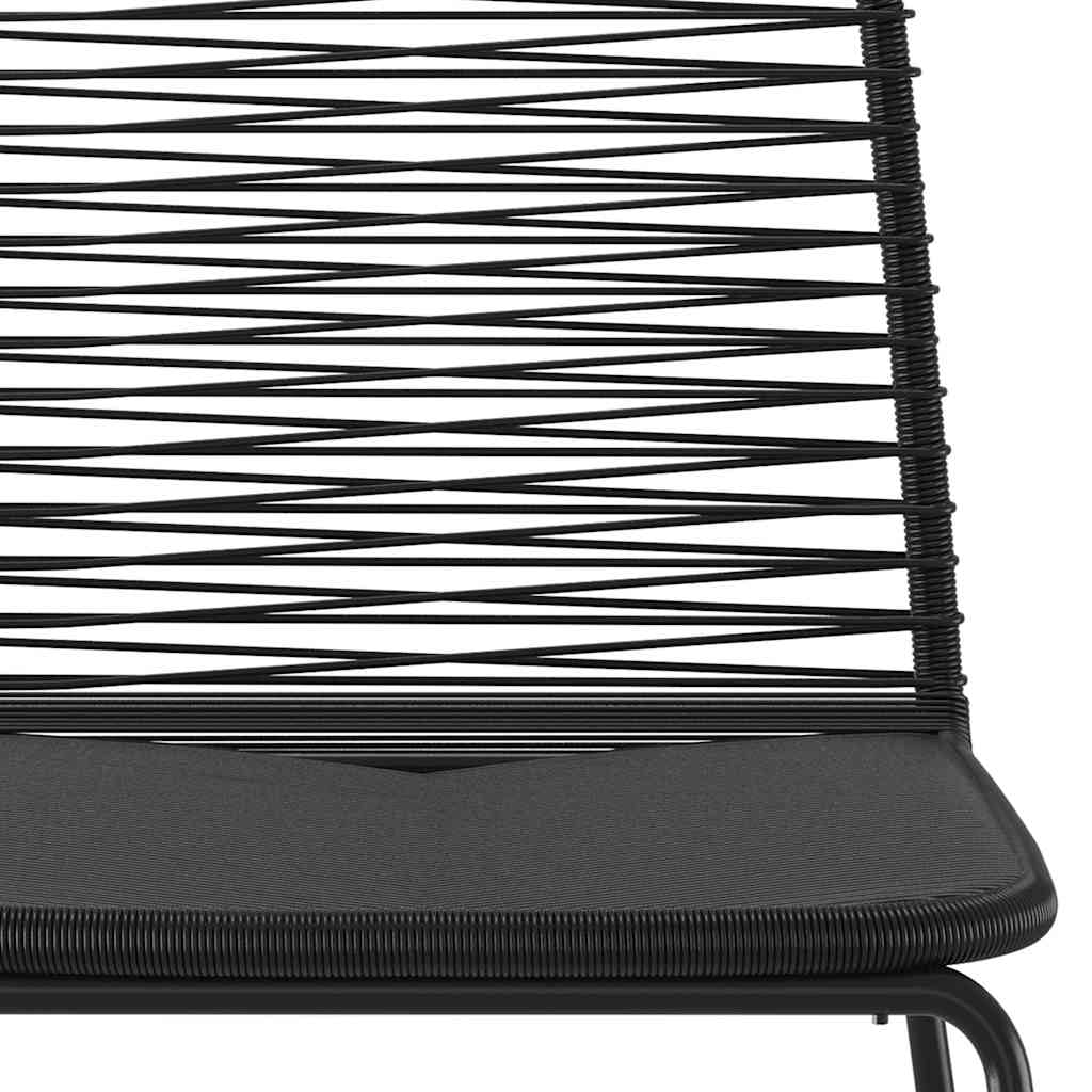 Krzesła do jadalni Poly Rattan zestaw 4 szt. czarne