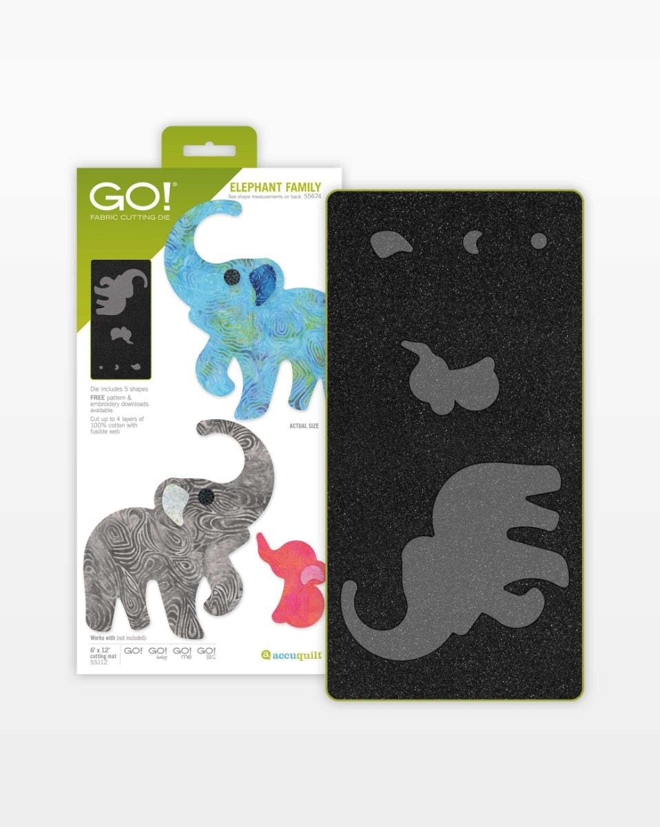 Accuquilt 55674 GO! Elephant Family Die