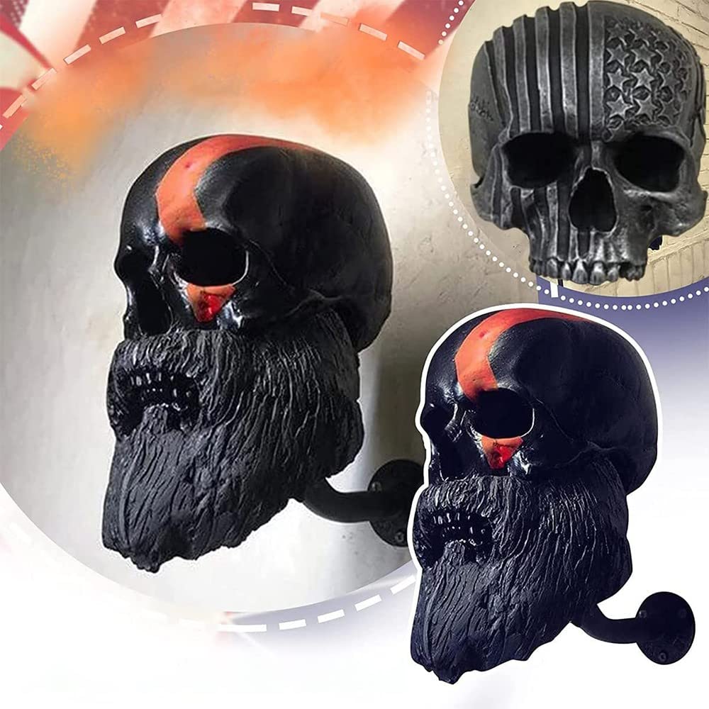 bearded skull football helmet Motorcycle with Beard Helmet Rack,Wall Mounted Motorcycle Skull Helmet Holder,Removable Resin Crafts Bicycle Skull Helmet Holder,Jacket,Hat, Baseball and Helmet A Automotive Nicklow's Wholesale Tackle > Model:BTR12000D Biker