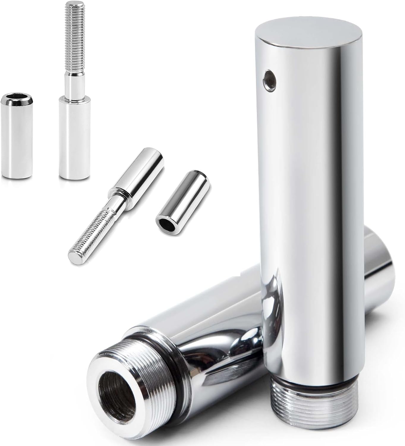 39mm Sportster Dyna FXR Fork Tube 5" Extension Powersports Fork Guards 2" Motorcycle Mirror Risers Height Extender Adapters Kit 8mm View Mirror Mount Extension