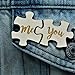 You and Me Puzzle Piece 2 Pin Set | Handmade Cute Jigsaw Valentine's Day Gift for Couples