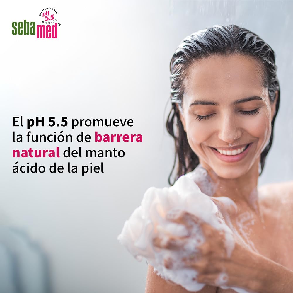 Sebamed Emulsión sin Jabón con Aceite de Oliva, Gel de Baño para Pieles Secas y Sensibles, Higiene Diaria