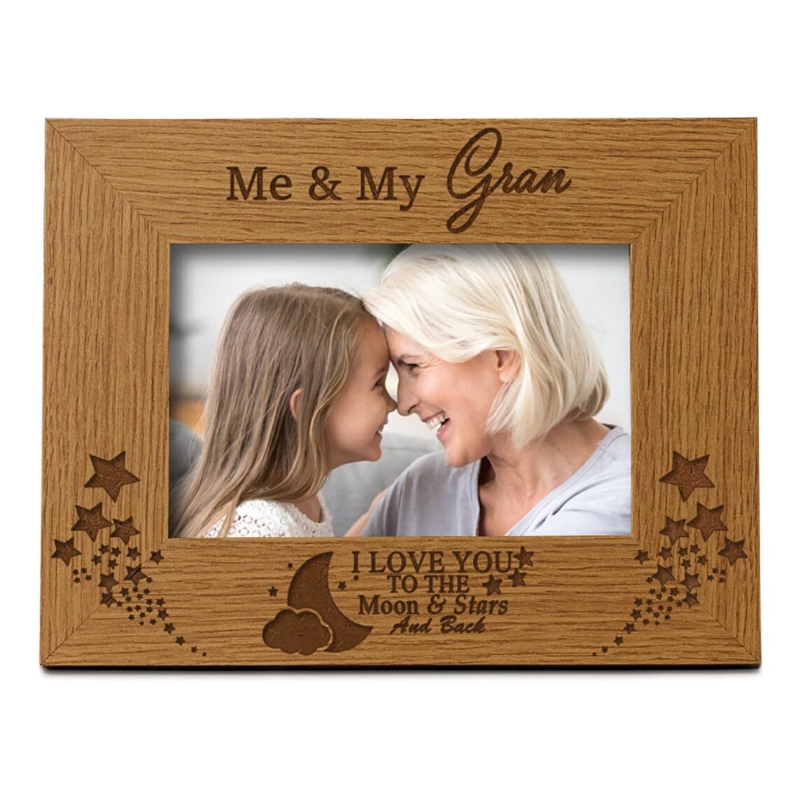 Ukgiftstoreonline Me And My Gran Love You To The Moon Photo Frame Gift (5 X 7 Inch)