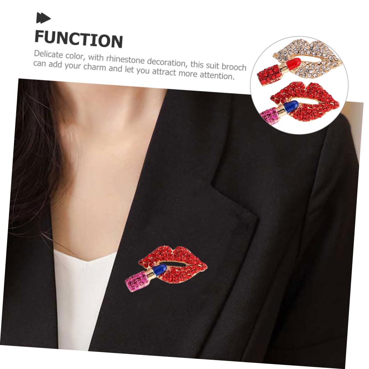 4 Piezas Broche De Labios Pin De Solapa De Ropa Bufanda Pin Broche De Sombrero e De Ropa e De Labios De Bloqueo e Para Sombrero De Solapa De