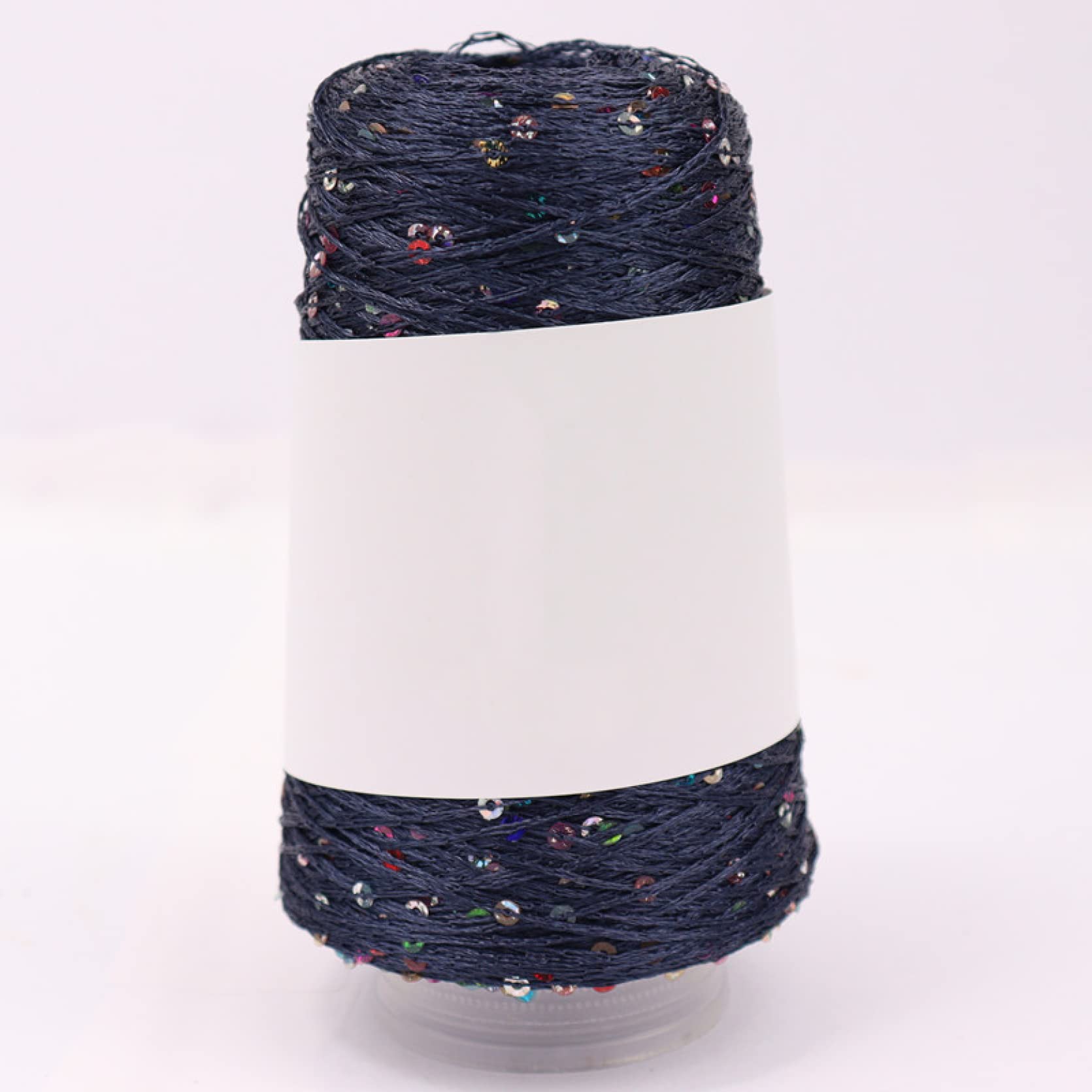 Włóczka Summer Ice Silk Mercerized Yarn 700m 100g z cekinami Wełna do robótek ręcznych DIY na lalki szmaciane i kocyki(Blue Gold)
