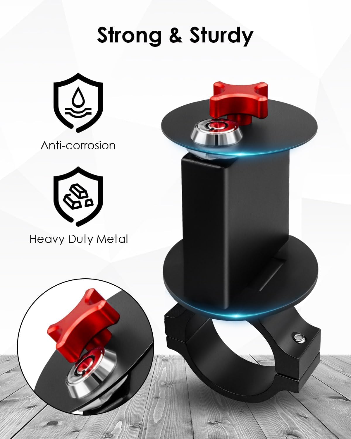 UTV Gas Tank Mount with Lock & Key, Fuel Tank Mount for 1"-2" Roll Bar, Water Tank Holder Mounting Bracket Fits for Polaris RZR Pioneer Can Am Maverick X3 UTV ATV Trucks Motorcycles Off-Road SUV