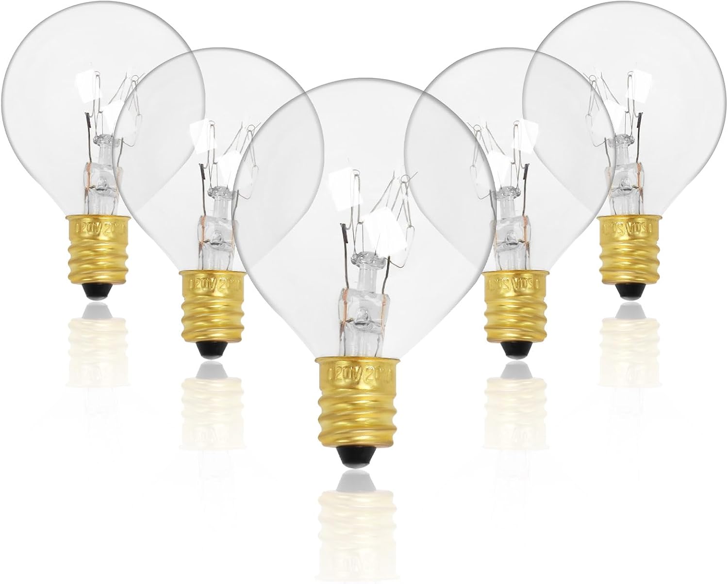 Ketofa 𝙐𝙥𝙜𝙧𝙖𝙙𝙚𝙙 Wax Warmer Bulbs 𝟮𝟬 𝙒𝙖𝙩𝙩 for Scentsy Middle Size Warmers, 20W E12 Base Replacement Light Bulbs for Candle Wax Warmer, G30 Globe 120V Bulbs (Pack of 5)