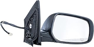 Dependable Direct Right Passenger Side Black Heated Manual Folding Power Operated Door Mirror for Toyota Corolla (2009 2010 2011 2012 2013) - Part Link #: TO1321247