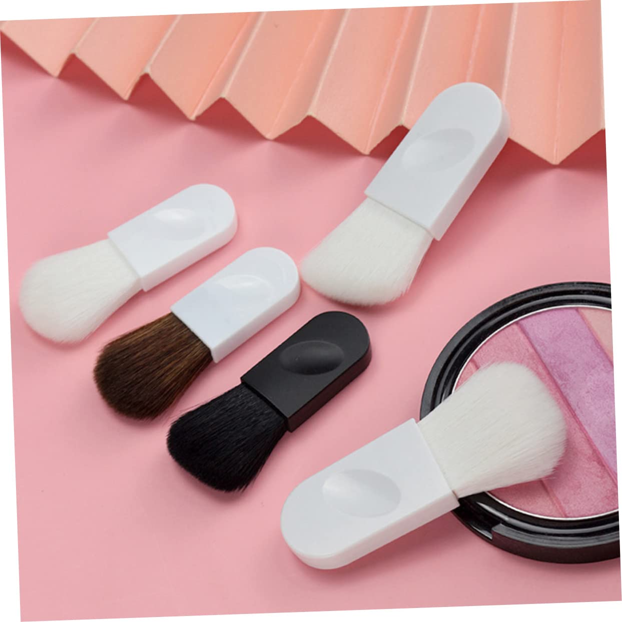 POPETPOP 25pezzi Pennelli Per Trucco Con Setole Morbide Brush Per Blush e Mischiare Facile Da Trasportare Design Unico e Carino Per Appassionati Di Make up e Principianti Bianco