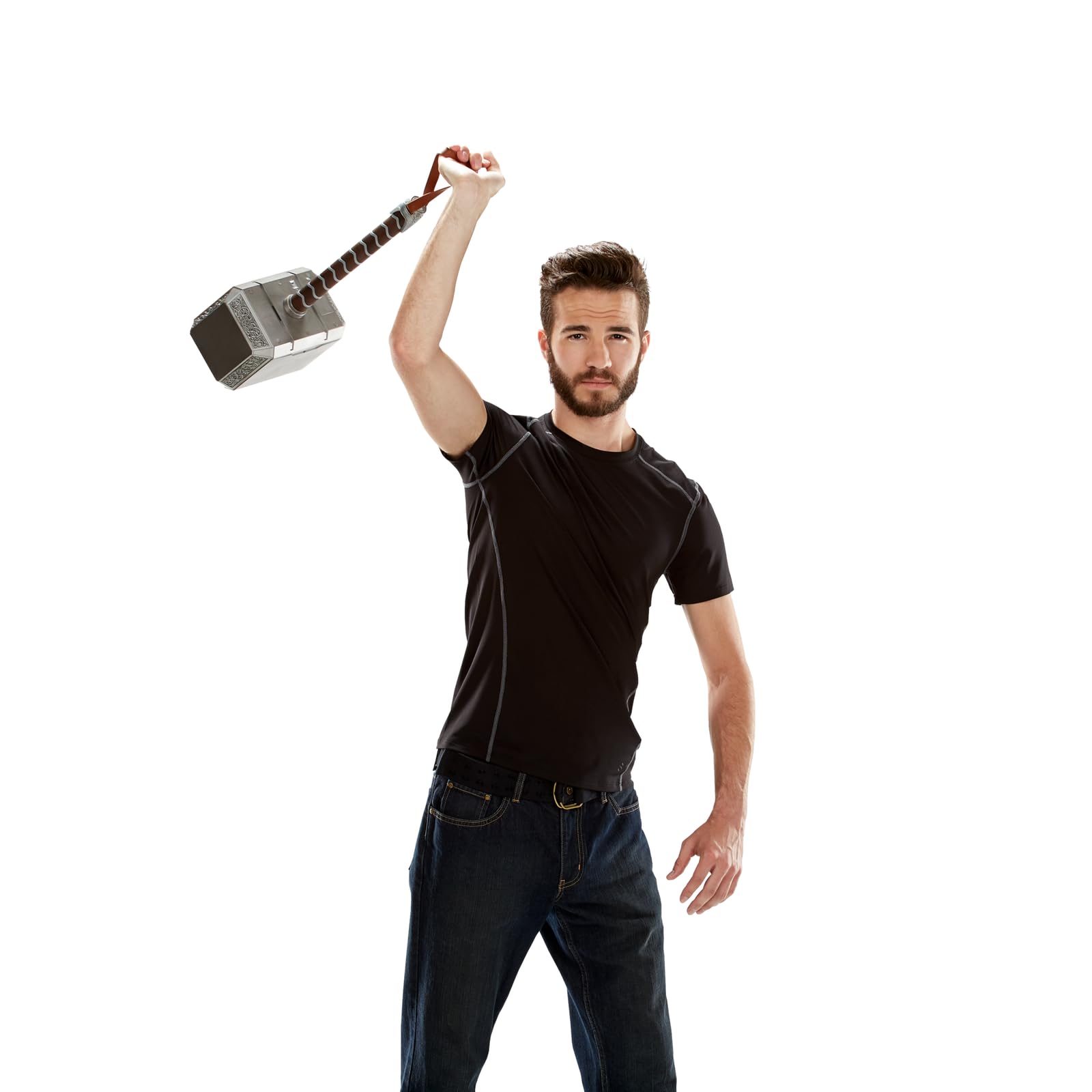 Marvel Legends Series Mjolnir - Martello Elettronico Premium per Roleplay con Effetti Luminosi e Sonori, Roleplay per Adulti