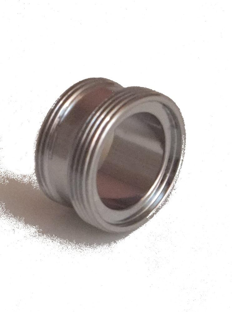 Thread Adapter M22x1 Male and M24x1 Male Chrome - for a Standard tap Aerator Thread - Connects Such as an Aquadea® Crystal Schauberger Water Swirl Device to The tap